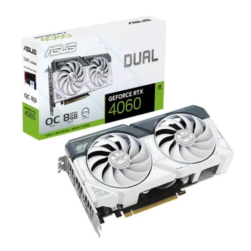 Asus Dual RTX 4060 OC 8GB White Edition Graphics Card Asus Dual RTX 4060 OC 8GB White Edition Graphics Card